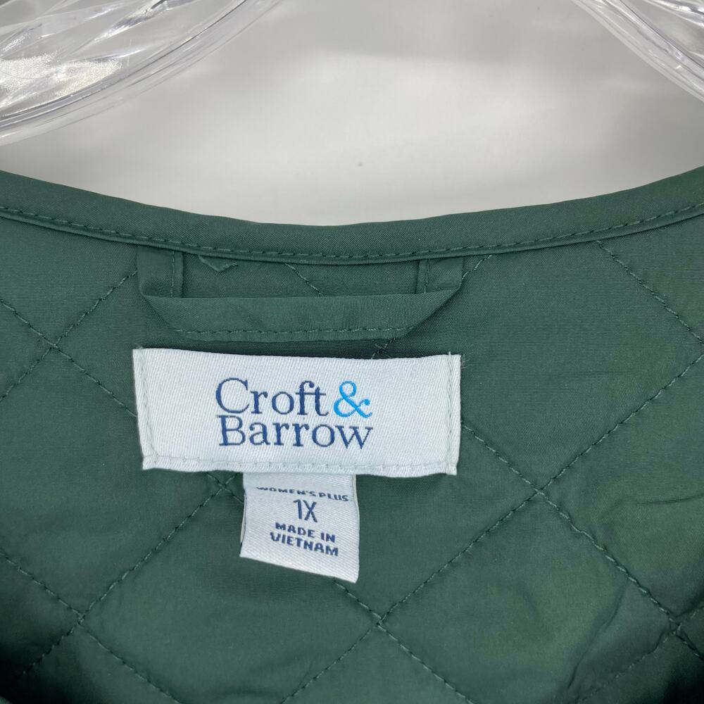 Croft & Barrow Green Quilted Jacket Size 1X - Picture 4 of 7